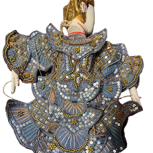 Wood Burmese Puppet Marionette Hand Carved Doll Collectible - Picture 7 of 7